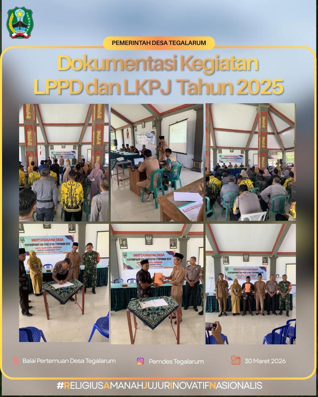 PEMDES TEGALARUM RAMPUNGKAN PENYUSUNAN LPPD DAN LKPJ TAHUN ANGGARAN 2025